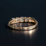 Eternity Australian Solid Opal Wedding Band 14K Yellow Gold