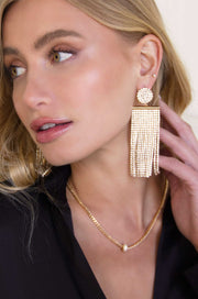 All the Movement Crystal Fringe Earrings