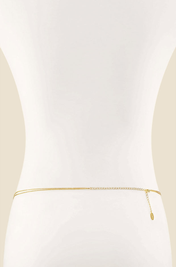 Crystal Dotted Delicate Strands Body Chain