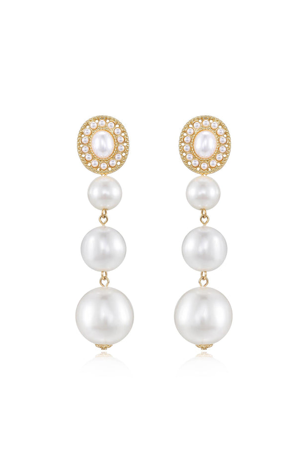 Graduating Pearl Dangle Earrings