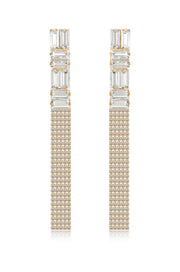 Art Deco Crystal Chain Earrings