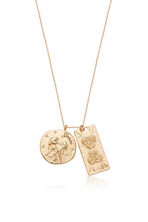 Zodiac Double Medallion Necklace