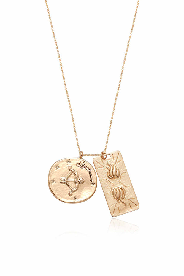 Zodiac Double Medallion Necklace