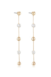 Alternating Freshwater Pearl Drop Earrings