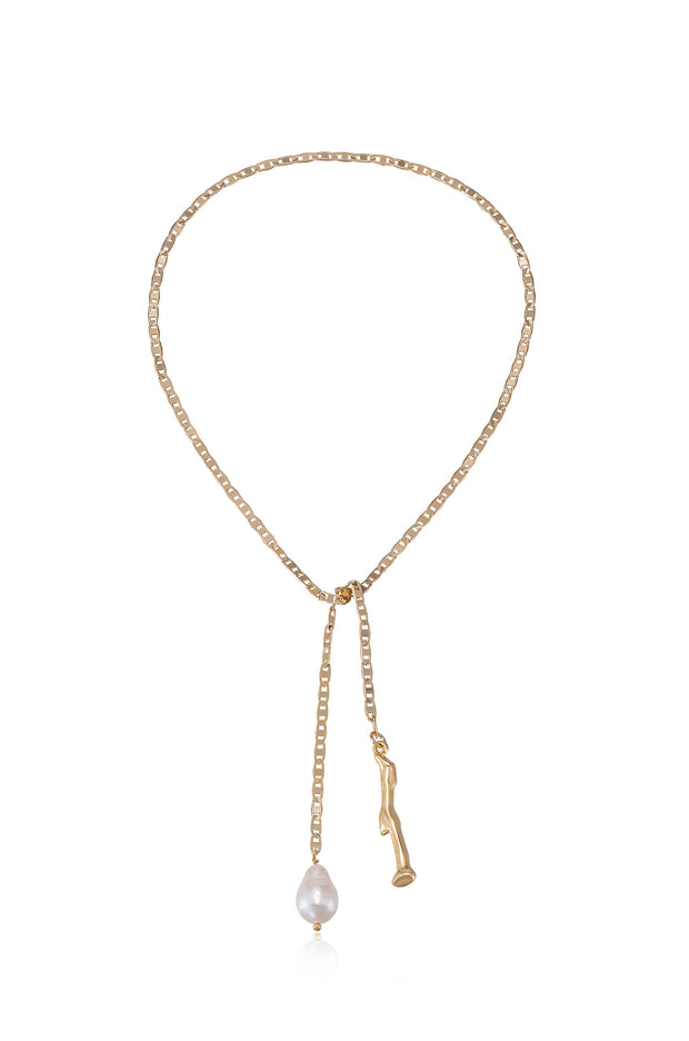 Liquid Gold Bolo Chain Lariat