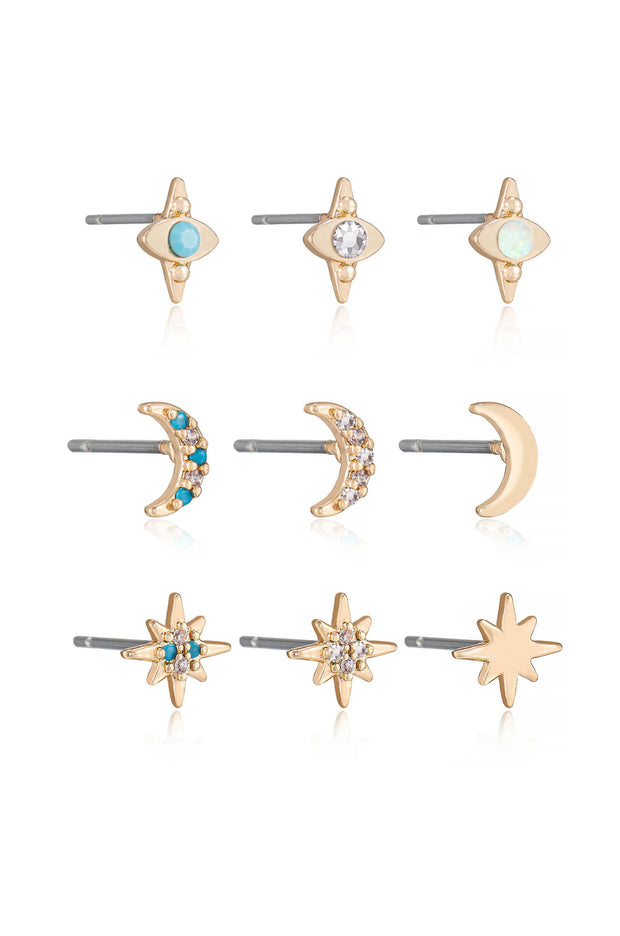 Celestial Stud Earring Set