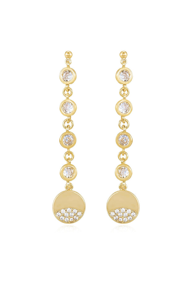 Dangle Dipped and Crystal Earrings