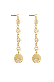 Dangle Dipped and Crystal Earrings