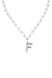 Paperclip Link Initial Necklace