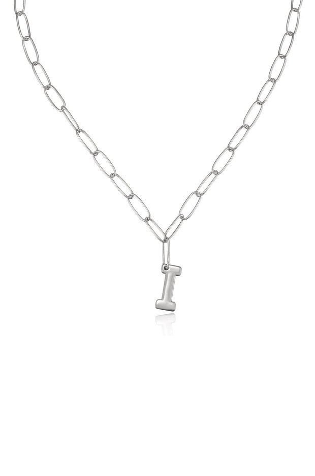 Paperclip Link Initial Necklace