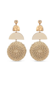 Natural Raffia Dangle Earrings