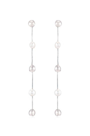 Alternating Freshwater Pearl Drop Earrings