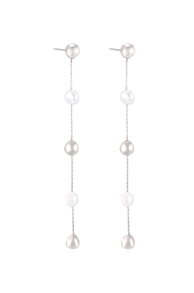 Alternating Freshwater Pearl Drop Earrings