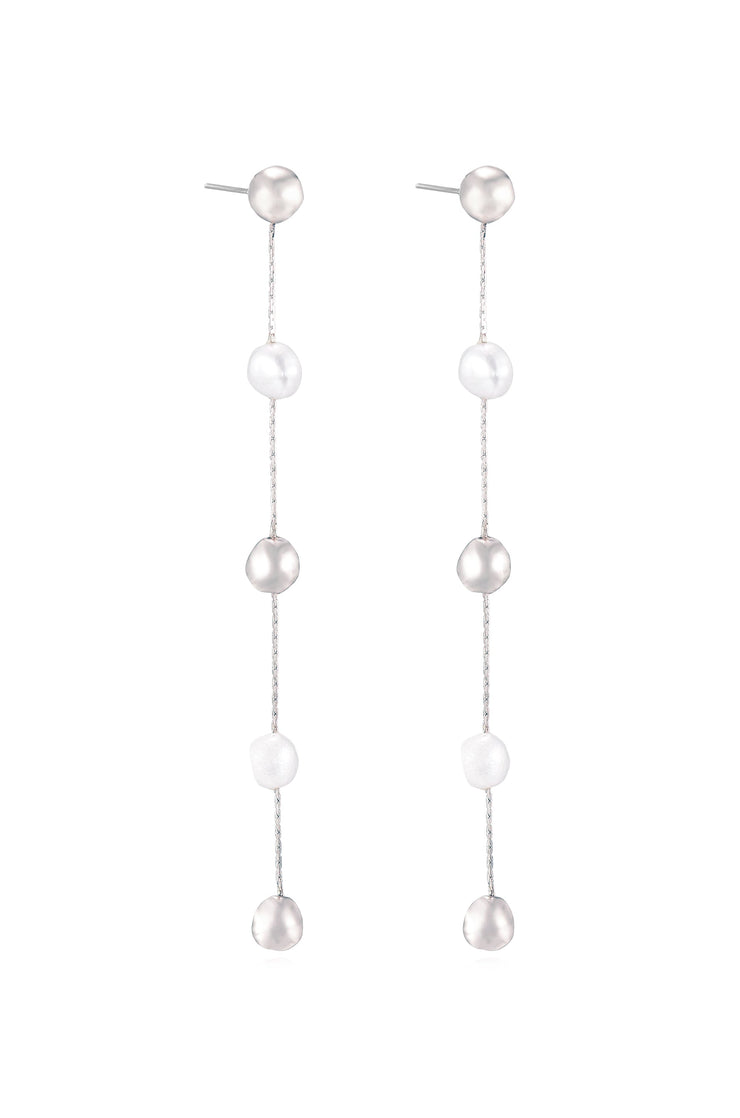 Alternating Freshwater Pearl Drop Earrings