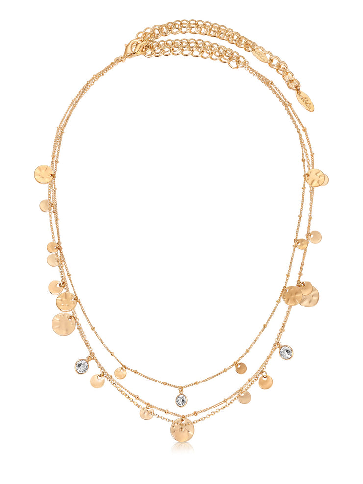 All in Layered Crystal Necklace Set