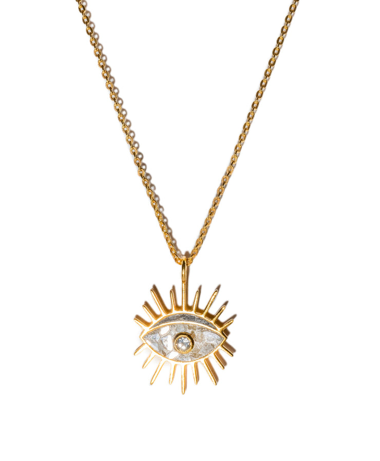 Eye Gold Vermeil Pendant Necklace