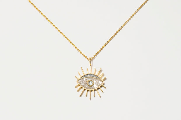 Eye Gold Vermeil Pendant Necklace