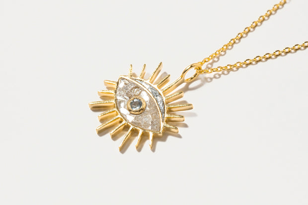 Eye Gold Vermeil Pendant Necklace