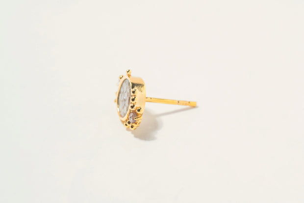 Frida Diamond Gold Vermeil Stud Earrings