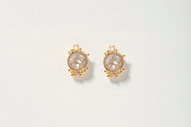 Frida Diamond Gold Vermeil Stud Earrings