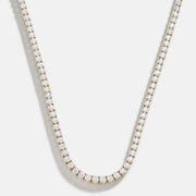 Tennis Necklace Gold 3mm