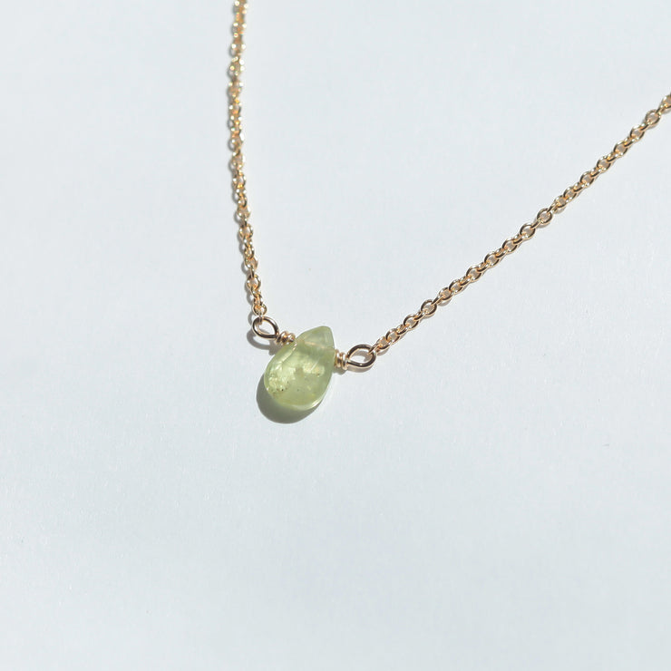 Green Garnet Little Gemstone Necklace