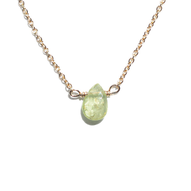 Green Garnet Little Gemstone Necklace