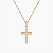 The Double Plated Iced Cross Pendant