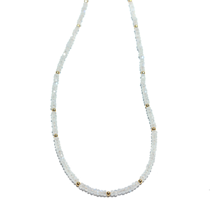 Moonstone Beaded Gemstone Necklace- Moon Cycle