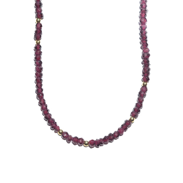Red Garnet Moon Cycle Necklace