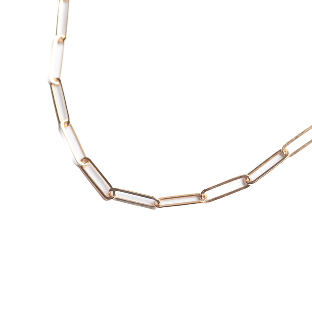 Thick Gold Sophie Necklace- Elongated Gold Chain