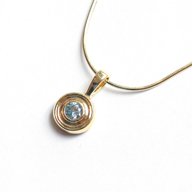 Aquamarine Gold Nantucket Necklace