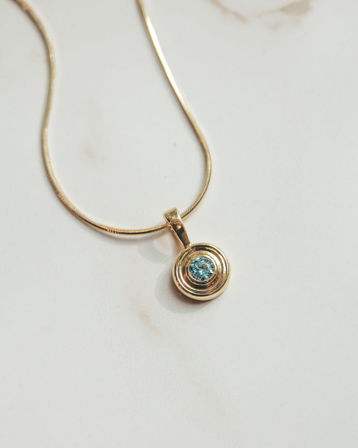 Aquamarine Gold Nantucket Necklace