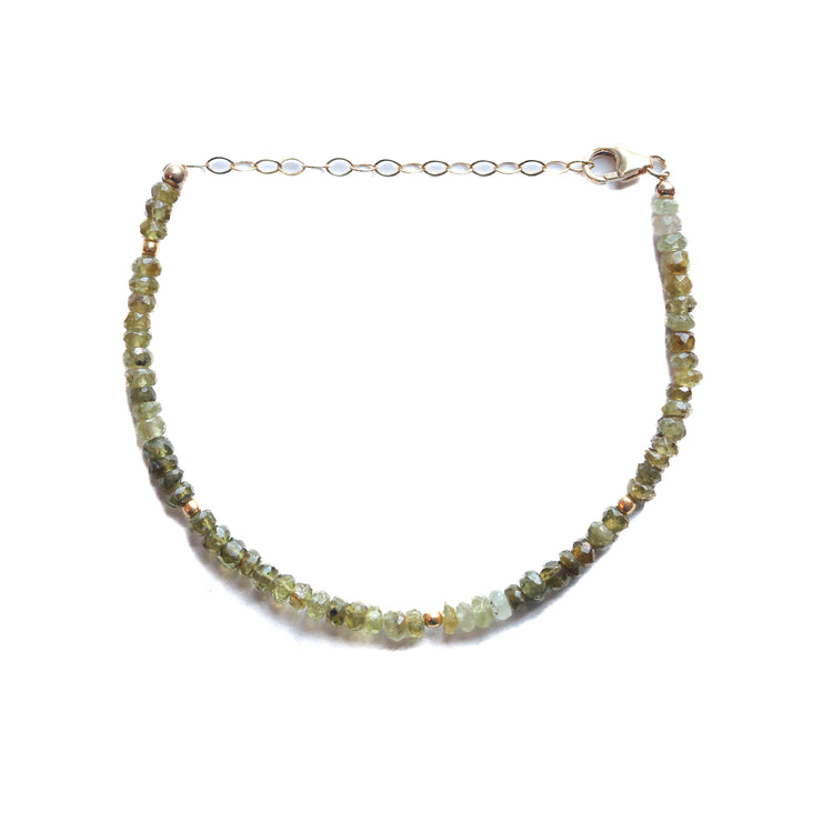 Green Garnet Gemstone Bracelet