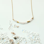 Rose Quartz Morse Code Necklace Customize your Code