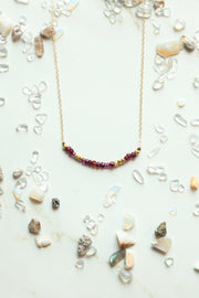 Red Garnet Morse Code Necklace Customize your Code