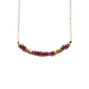 Red Garnet Morse Code Necklace Customize your Code