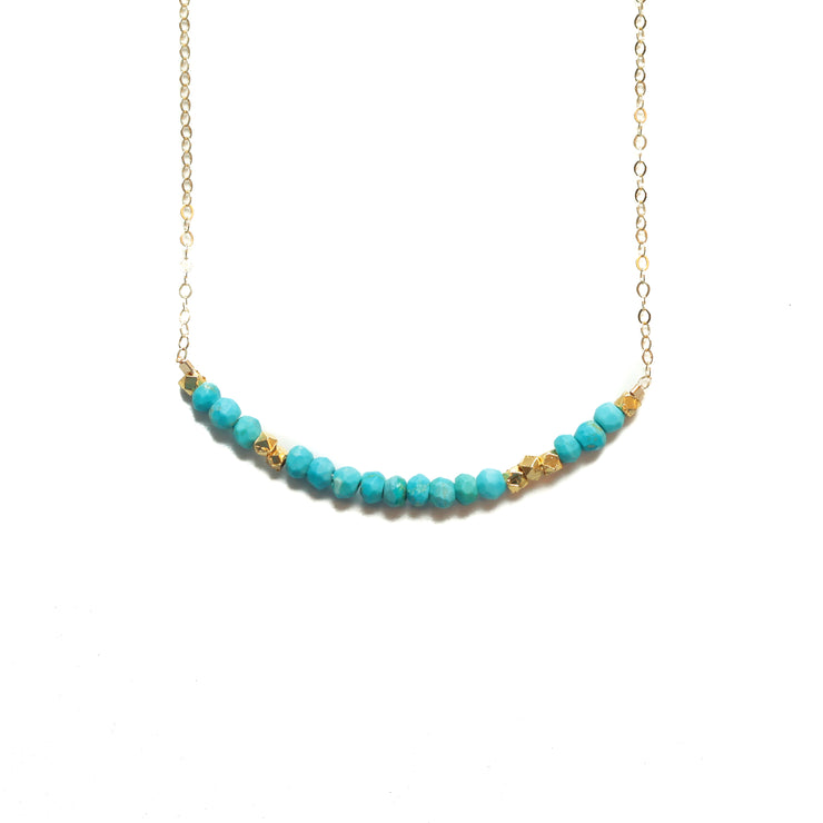 Turquoise Morse Code Necklace Customize your Code