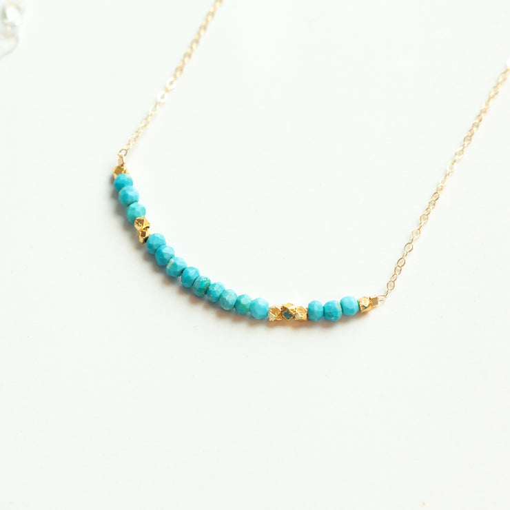 Turquoise Morse Code Necklace Customize your Code