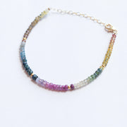 Rainbow Sapphire and Gold Bracelet