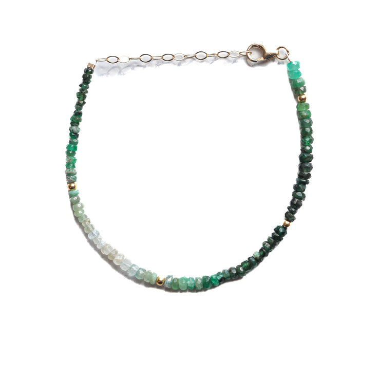 Ombre Emerald and Gold Bracelet