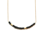 Black Garnet Morse Code Necklace Customize your Code