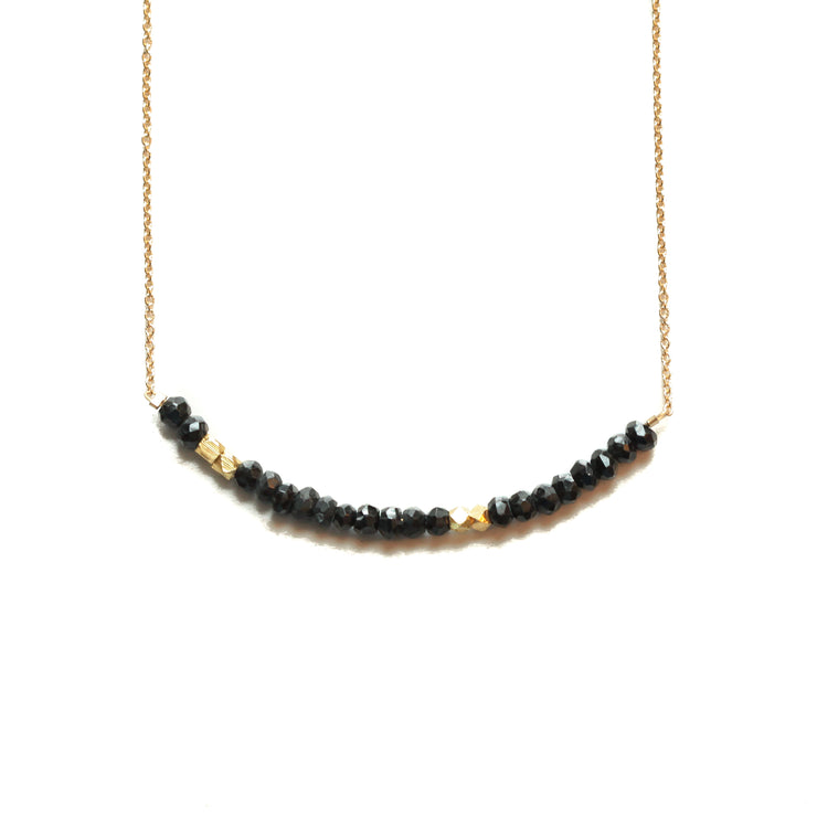 Black Garnet Morse Code Necklace Customize your Code