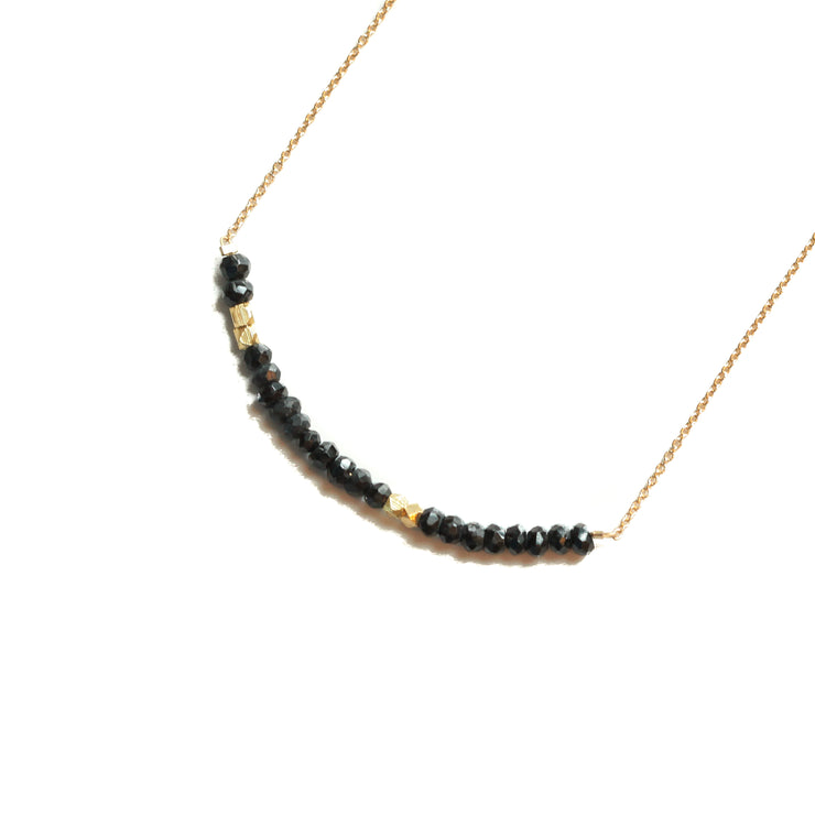 Black Garnet Morse Code Necklace Customize your Code