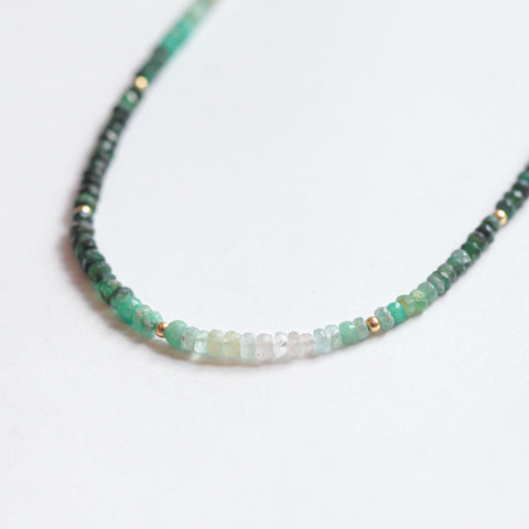 Ombre Emerald Moon Cycle Necklace