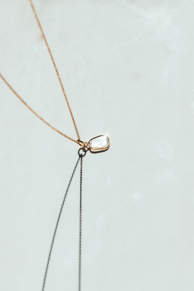 White Diamond Slice Necklace