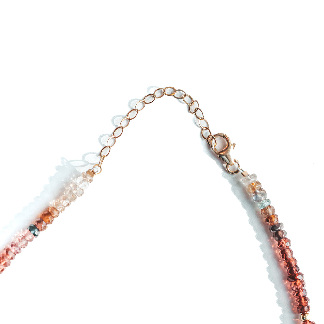 Rainbow Sapphire Gemstone Necklace- Moon Cycle – Julia