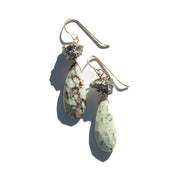 Chrysoprase and Pyrite Party Earrings