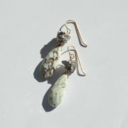 Chrysoprase and Pyrite Party Earrings