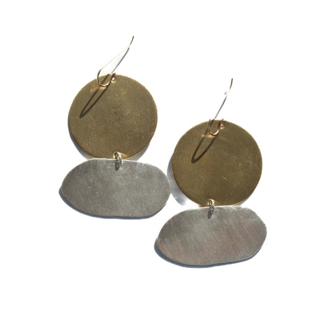 Silver and Gold Arches Earrings